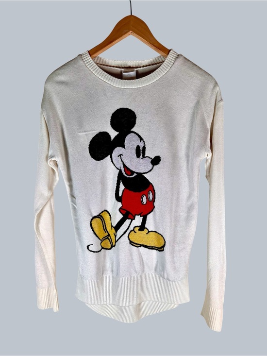 Disney Sweaters - Disney Cream Mickey Graphic Knit Sweater